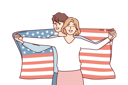 پیش‌نمایش فایل couple-holding-america-flag-8415425 از پک فعالیت افراد