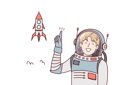 پیش‌نمایش فایل space-man-showing-victory-gesture-8415428 از پک فعالیت افراد