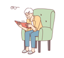 پیش‌نمایش فایل old-man-reading-book-on-armchair-8415673 از پک فعالیت افراد
