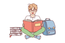 پیش‌نمایش فایل school-boy-reading-book-8415691 از پک فعالیت افراد