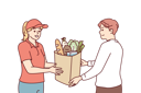 پیش‌نمایش فایل delivery-girl-doing-grocery-delivery-8416269 از پک مفهوم محور
