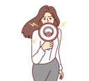 پیش‌نمایش فایل girl-holding-megaphone-8416263 از پک مفهوم محور