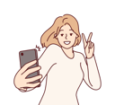 پیش‌نمایش فایل girl-talking-selfie-in-mobile-8416268 از پک مفهوم محور