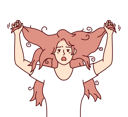 پیش‌نمایش فایل young-woman-holding-messy-hair-8416272 از پک مفهوم محور