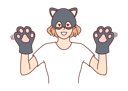 پیش‌نمایش فایل girl-wearing-cat-costume-8419487 از پک فعالیت افراد