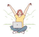 پیش‌نمایش فایل happy-girl-holding-laptop-8419494 از پک فعالیت افراد