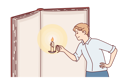 پیش‌نمایش فایل young-boy-holding-candle-in-hand-and-read-book-8419479 از پک فعالیت افراد