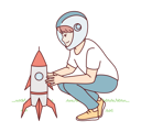 پیش‌نمایش فایل young-man-launching-rocket-8419470 از پک فعالیت افراد