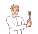 پیش‌نمایش فایل angry-man-holding-hammer-8390719 از پک مفهوم کسب و کار