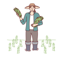 پیش‌نمایش فایل female-farmer-planting-crop-at-farm-8390717 از پک مفهوم کسب و کار