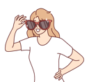 پیش‌نمایش فایل girl-wearing-fancy-sunglasses-8390722 از پک مفهوم کسب و کار