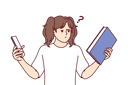 پیش‌نمایش فایل confused-girl-between-book-and-phone-8384835 از پک افراد