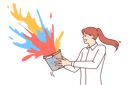پیش‌نمایش فایل girl-throw-paint-from-bucket-8384825 از پک افراد