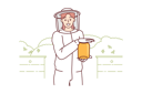 پیش‌نمایش فایل female-beekeeper-8415318 از پک مفهوم محور