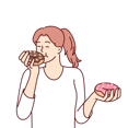 پیش‌نمایش فایل girl-eating-donut-8415322 از پک مفهوم محور