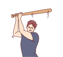 پیش‌نمایش فایل man-hitting-with-basebat-8582498 از پک افراد