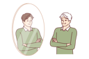 پیش‌نمایش فایل old-man-looking-young-in-mirror-8582481 از پک افراد