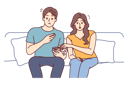 پیش‌نمایش فایل couple-enjoying-movie-and-eating-popcorn-8573184 از پک فعالیت افراد