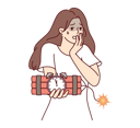 پیش‌نمایش فایل girl-holding-time-bomb-and-feeling-scary-8573190 از پک فعالیت افراد