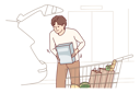 پیش‌نمایش فایل boy-doing-grocery-shopping-8626749 از پک متفرقه