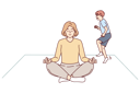 پیش‌نمایش فایل girl-doing-meditation-8626764 از پک متفرقه