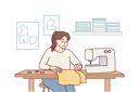 پیش‌نمایش فایل girl-using-sewing-machine-8626309 از پک افراد