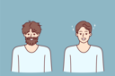پیش‌نمایش فایل boy-with-beard-vs-without-beard-8626212 از پک تفاوت‌های بین