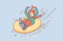 پیش‌نمایش فایل boy-riding-balloon-ring-at-down-the-slope-8626198 از پک مفهوم محور