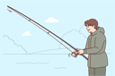 پیش‌نمایش فایل man-doing-fishing-at-lake-8626189 از پک مفهوم محور