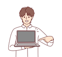 پیش‌نمایش فایل boy-showing-laptop-screen-8626717 از پک فعالیت افراد