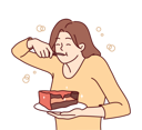 پیش‌نمایش فایل girl-eating-cake-8626703 از پک افراد