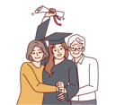پیش‌نمایش فایل graduated-girl-with-parents-8626704 از پک افراد
