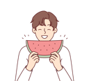 پیش‌نمایش فایل boy-enjoying-fresh-watermelon-8626530 از پک فعالیت افراد
