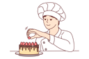 پیش‌نمایش فایل female-baker-decorating-cake-8626532 از پک فعالیت افراد