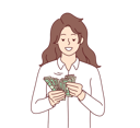 پیش‌نمایش فایل girl-counting-money-8626538 از پک فعالیت افراد