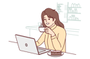 پیش‌نمایش فایل girl-working-while-having-breakfast-at-cafe-8626528 از پک فعالیت افراد