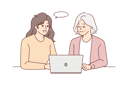 پیش‌نمایش فایل women-sharing-thoughts-while-browsing-internet-8626533 از پک فعالیت افراد