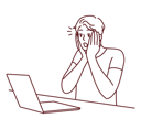 پیش‌نمایش فایل man-glancing-at-laptop-while-shocked-8568077 از پک مفهوم محور