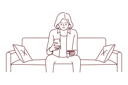 پیش‌نمایش فایل woman-sitting-on-couch-while-doing-card-payment-8568053 از پک مفهوم محور