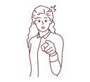 پیش‌نمایش فایل young-lady-pointing-at-front-8568086 از پک مفهوم محور