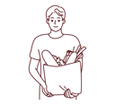 پیش‌نمایش فایل young-man-holding-grocery-bag-8568067 از پک مفهوم محور