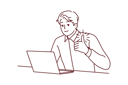 پیش‌نمایش فایل young-man-using-laptop-while-giving-thumbs-up-8568084 از پک مفهوم محور