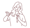 پیش‌نمایش فایل young-woman-holding-mike-and-pointing-someting-8568068 از پک مفهوم محور