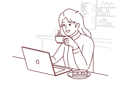 پیش‌نمایش فایل girl-working-while-having-breakfast-at-cafe-8660690 از پک افراد