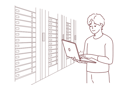 پیش‌نمایش فایل man-working-in-server-room-8660719 از پک فعالیت افراد