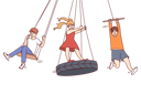 پیش‌نمایش فایل little-girl-and-boys-enjoying-swings-8626604 از پک افراد