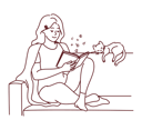 پیش‌نمایش فایل young-lady-reading-english-book-8660737 از پک متفرقه