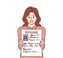 پیش‌نمایش فایل girl-holding-resume-9206076 از پک افراد
