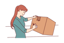 پیش‌نمایش فایل girl-write-down-on-box-9206082 از پک افراد