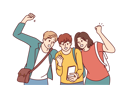 پیش‌نمایش فایل young-girl-and-boys-taking-selfie-9206078 از پک افراد